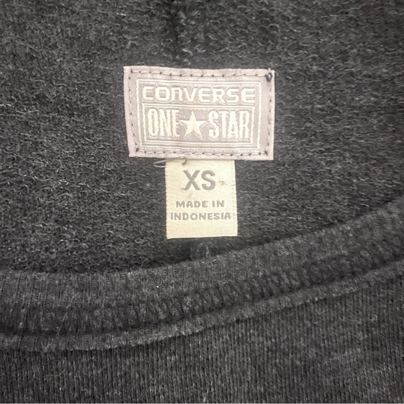 Converse One Star Women’s Tunic Sweatshirt Dress Charcoal Gray Size XS Y2K EUC - Picture 7 of 8